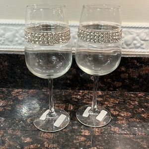 Set of Silver Wine Glasses